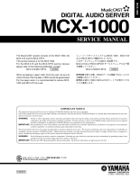 Yamaha MCX-1000 - Service Manual